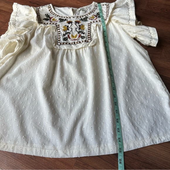 Max Studio Embroidered Eyelet Flutter Sleeve Blouse 100% Cotton Sz M - Picture 7 of 8